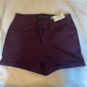 Maroon Aeropostale high waisted shorts, MIDI, 0